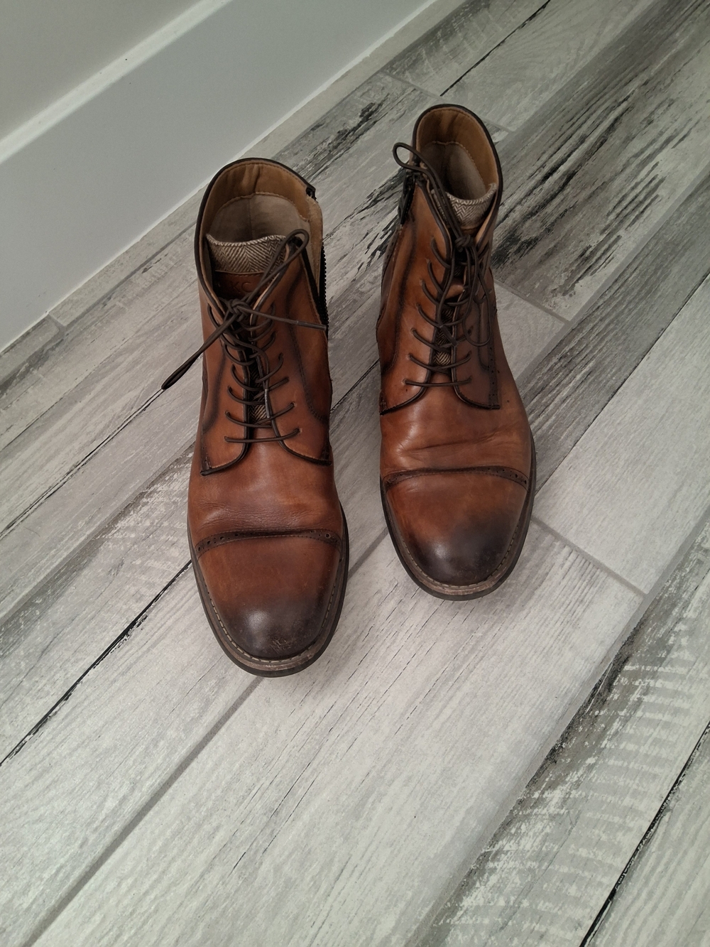 Kenneth Cole Reaction Men's Tan Brown Leather Chukka Boots